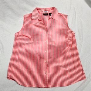 Striped Pink and White Sleeveless Top